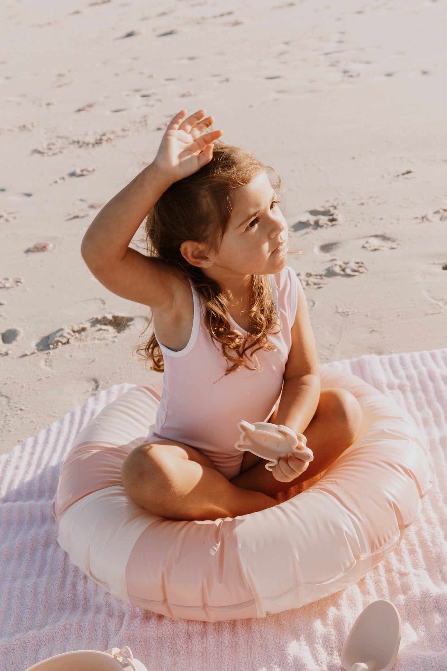 Pink & White Pool Float