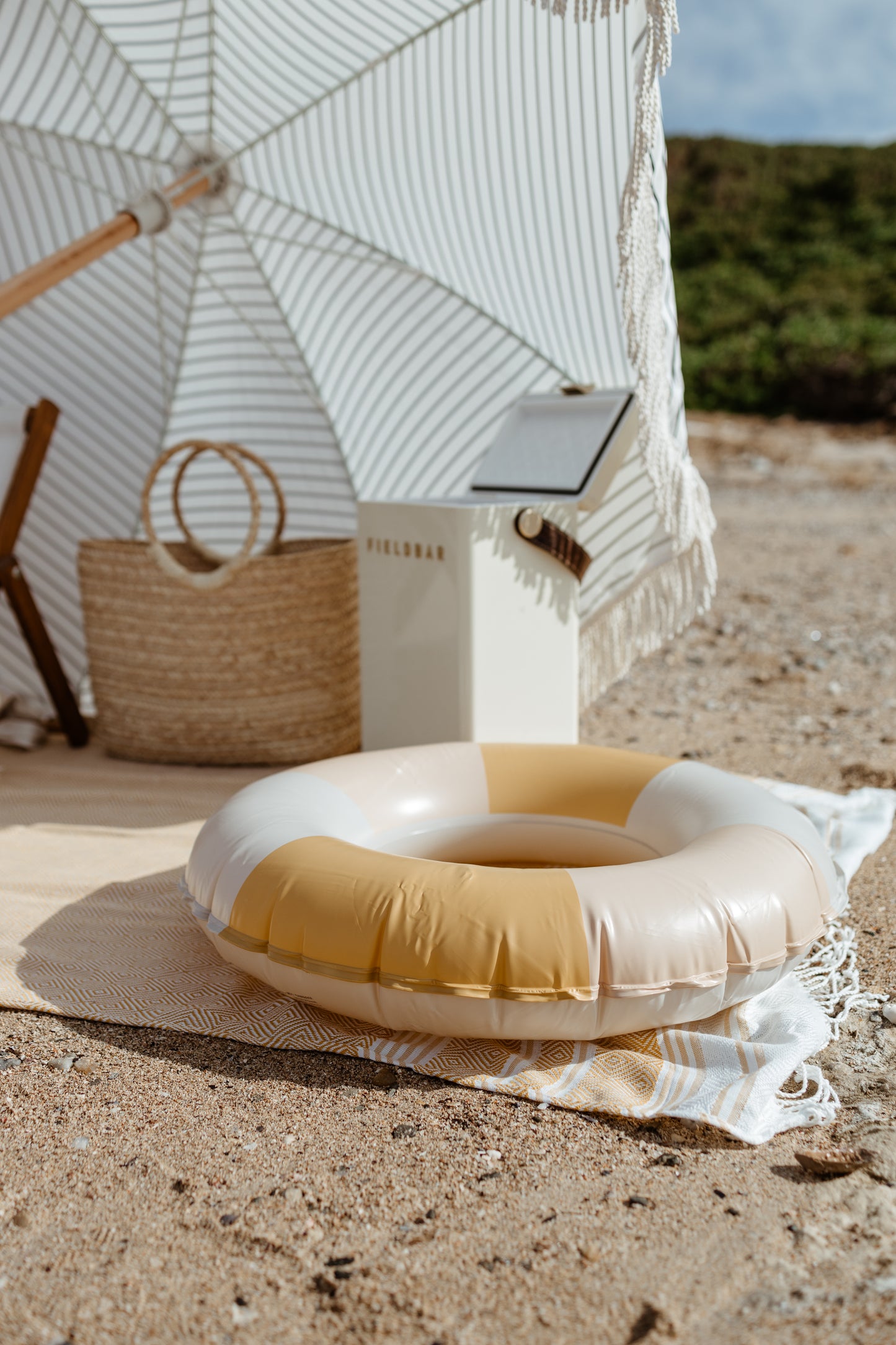 Yellow & Beige Pool Float